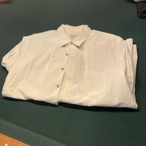 Cream American eagle large tall button down
